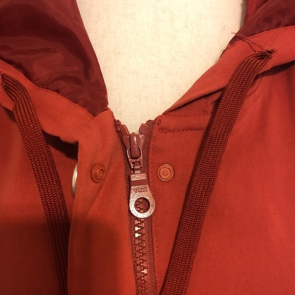 PRANA Jacket Women's Size Medium Red Utility With Hood Front Zipper Pockets - Picture 9 of 16